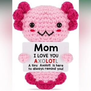 AXOLOTL Pink Crochet Plush Mood Boost for Mom